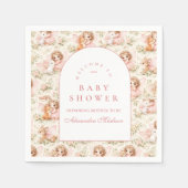 Soft Pink Fairy Baby Shower スタンダードカクテルナプキン (正面)