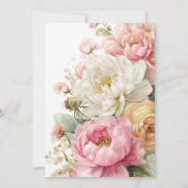 Soft Pink Floral 60th Birthday 招待状 (裏面)