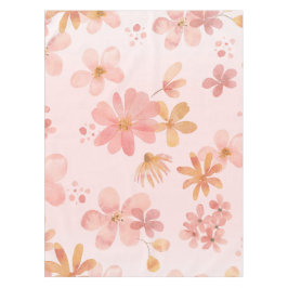 Soft Pink Floral Blossom Dining Tablecloth テーブルクロス