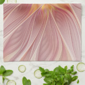 Soft Pink Floral Dream Abstract Fractal Art Flower キッチンタオル (折り畳み)