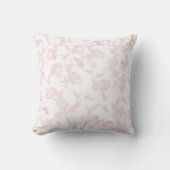 Soft Pink Floral Pattern Decorative  クッション (正面)