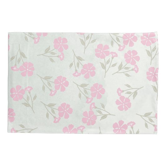 Soft Pink Floral Pillowcase 枕カバー (裏面)