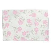 Soft Pink Floral Pillowcase 枕カバー (正面)