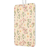 Soft Pink Floral Stripe Pattern カーエアーフレッシュナー (左)