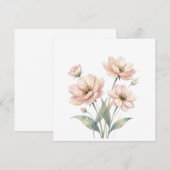 Soft Pink Floral Watercolor Bouquet Art (正面/裏面)
