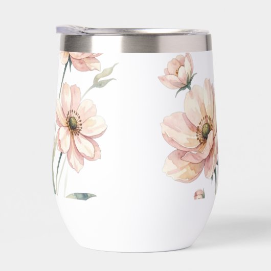 Soft Pink Floral Watercolor Bouquet Art (右面)