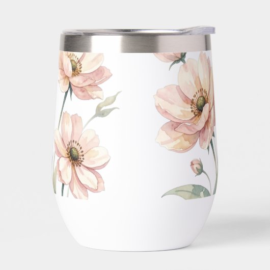 Soft Pink Floral Watercolor Bouquet Art (左面)