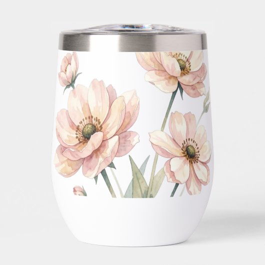 Soft Pink Floral Watercolor Bouquet Art (正面)