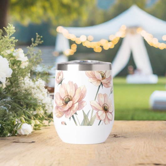 Soft Pink Floral Watercolor Bouquet Art (ウェディング (回転後))