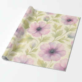 Soft Pink Floral Wrapping Paper ラッピングペーパー