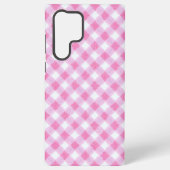 Soft Pink Gingham Check Pattern Phone Case Samsung Galaxyケース (裏面)