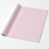 Soft Pink Gingham Wrapping Paper ラッピングペーパー (アンロールド)