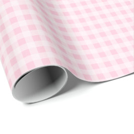 Soft Pink Gingham Wrapping Paper ラッピングペーパー