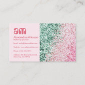 Soft Pink Glam Professional 名刺 (裏面)