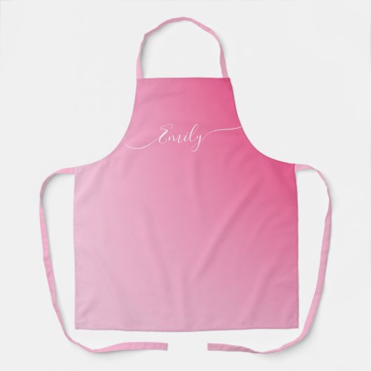 soft pink  gradient  -add name エプロン (正面)