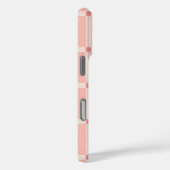 Soft Pink Grid Pattern with Coral Accent  Case-Mate iPhoneケース (裏面 / 右)