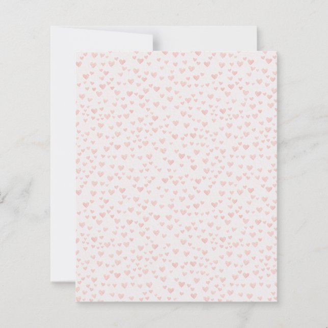 Soft Pink Heart Pattern Paper Sheet (正面)