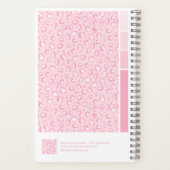 Soft Pink Leopard Vertical Palette Notebook ノートブック (裏面)