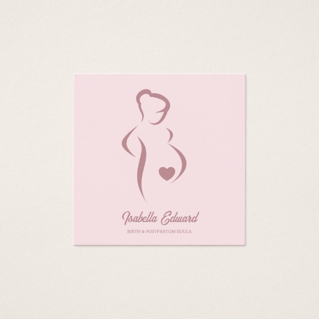 Soft Pink Maternity Doula Identity Illustration (正面)