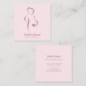 Soft Pink Maternity Doula Identity Illustration コーリングカード (正面/裏面)
