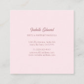 Soft Pink Maternity Doula Identity Illustration コーリングカード (裏面)
