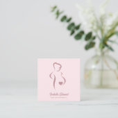 Soft Pink Maternity Doula Identity Illustration コーリングカード (スタンド正面)
