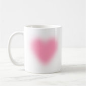 Soft Pink Minimalist Heart Coffee Mug コーヒーマグカップ (左)