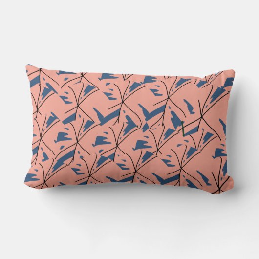 - Soft Pink & Nav ランバークッション (裏面)