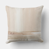 Soft Pink Neutral Geometric Abstract  クッション (裏面)