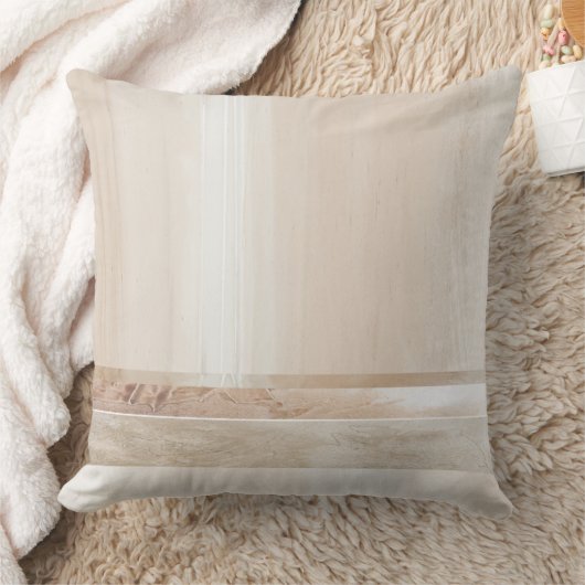 Soft Pink Neutral Geometric Abstract  クッション (ブランケット)