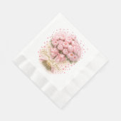 Soft Pink Peonies Bouquet – Paper Napkin 縁ありランチョンナプキン (角)