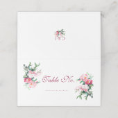 Soft Pink Peony & Eucalyptus Floral  プレイスカード (外部開封)