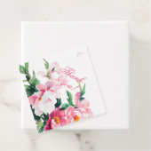 Soft Pink Peony & Eucalyptus Floral Wedding フェイバータグ (インサイチュ)