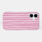 Soft Pink Pleated Texture Phone Case iPhone 16ケース (裏面横)