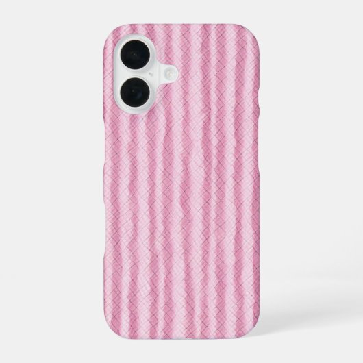 Soft Pink Pleated Texture Phone Case iPhone 16ケース (裏面)