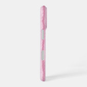 Soft Pink Pleated Texture Phone Case iPhone 16ケース (右側面)
