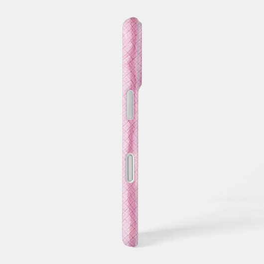 Soft Pink Pleated Texture Phone Case iPhone 16ケース (右側面)
