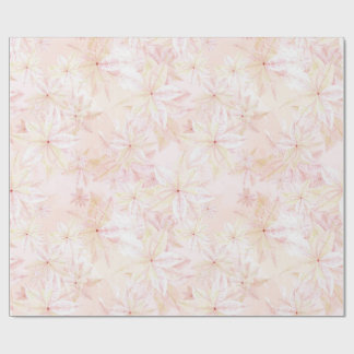 Soft Pink Poinsettias - Christmas Wrapping Paper ラッピングペーパー