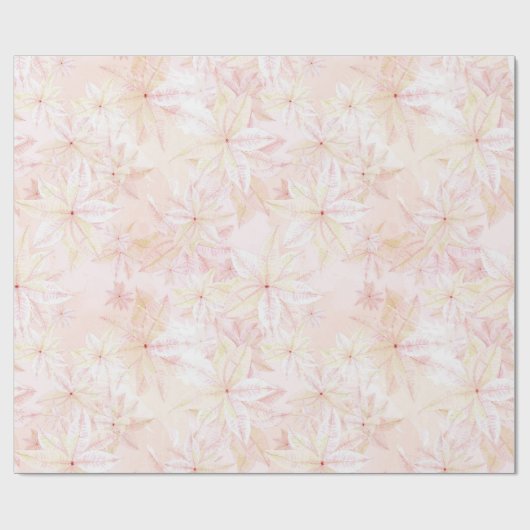 Soft Pink Poinsettias - Christmas Wrapping Paper ラッピングペーパー (フラット)