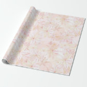 Soft Pink Poinsettias - Christmas Wrapping Paper ラッピングペーパー (アンロールド)
