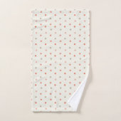Soft Pink Polka Dot Baby Towel Set バスタオルセット (ハンドタオル)