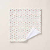 Soft Pink Polka Dot Baby Towel Set バスタオルセット (ウォッシュタオル)