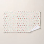 Soft Pink Polka Dot Baby Towel Set バスタオルセット (ハンドタオル)