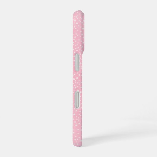 Soft Pink Polka Dot Phone Case iPhone 16ケース (右側面)