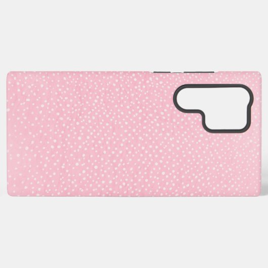 Soft Pink Polka Dot Phone Case Samsung Galaxyケース (裏面横)