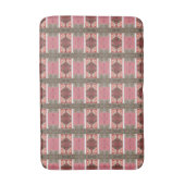 Soft pink, red, gray geometric M-size pattern バスマット (正面縦)