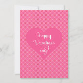 Soft Pink Red Hearts Love You Valentine Card シーズンカード (正面)