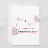 Soft Pink Romantic Wedding Invitation | Elegant & 招待状 (正面)