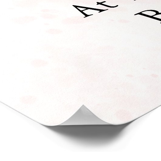 Soft Pink Roses & Bride and Groom Collection ポスター (角)