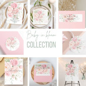 soft pink roses floral thank you card サンキューカード